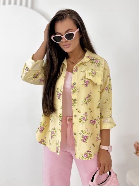 KOSZULA SZTRUKSOWA GARDINI ŻÓŁTA