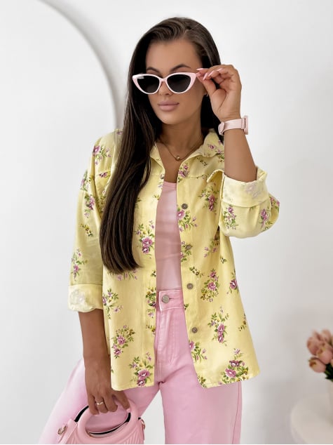 KOSZULA SZTRUKSOWA GARDINI ŻÓŁTA