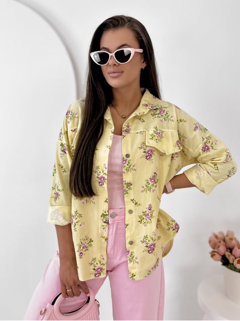 KOSZULA SZTRUKSOWA GARDINI ŻÓŁTA