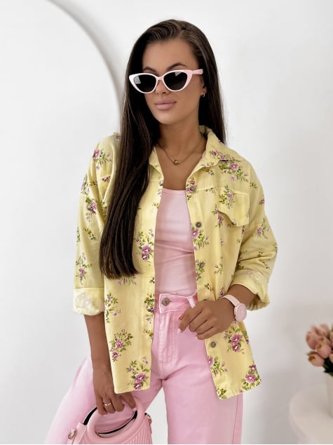 KOSZULA SZTRUKSOWA GARDINI ŻÓŁTA