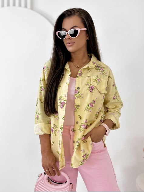 KOSZULA SZTRUKSOWA GARDINI ŻÓŁTA