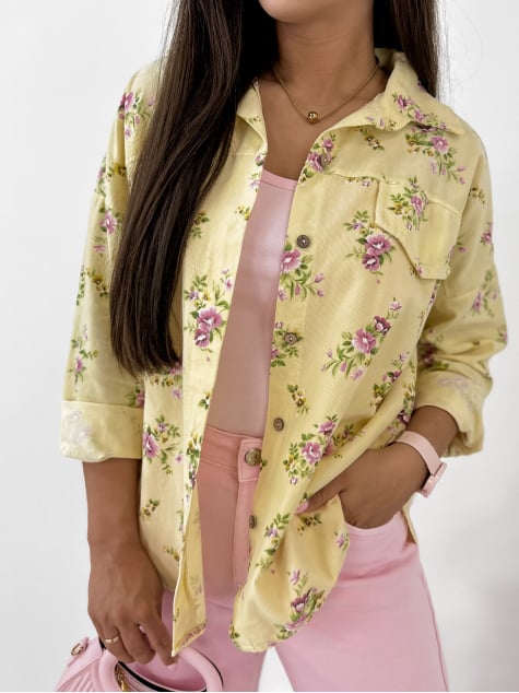 KOSZULA SZTRUKSOWA GARDINI ŻÓŁTA