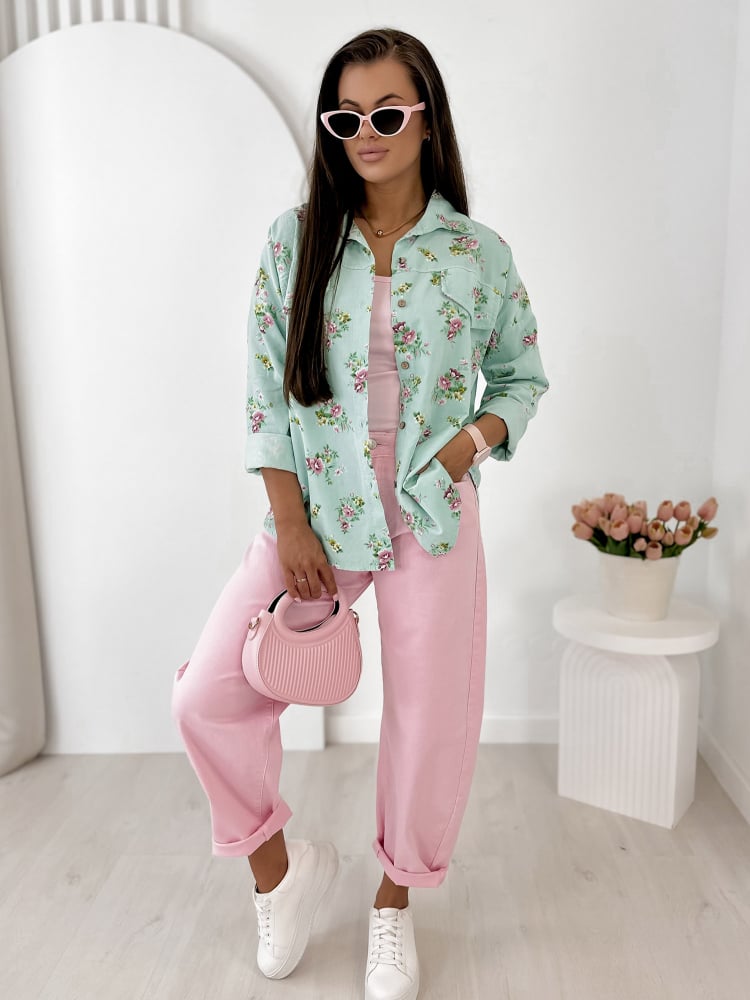 KOSZULA SZTRUKSOWA GARDINI MIĘTOWA