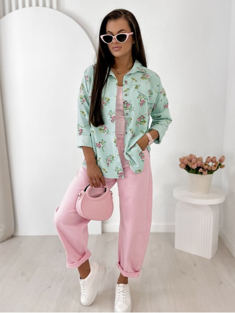 KOSZULA SZTRUKSOWA GARDINI MIĘTOWA