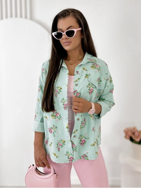 KOSZULA SZTRUKSOWA GARDINI MIĘTOWA