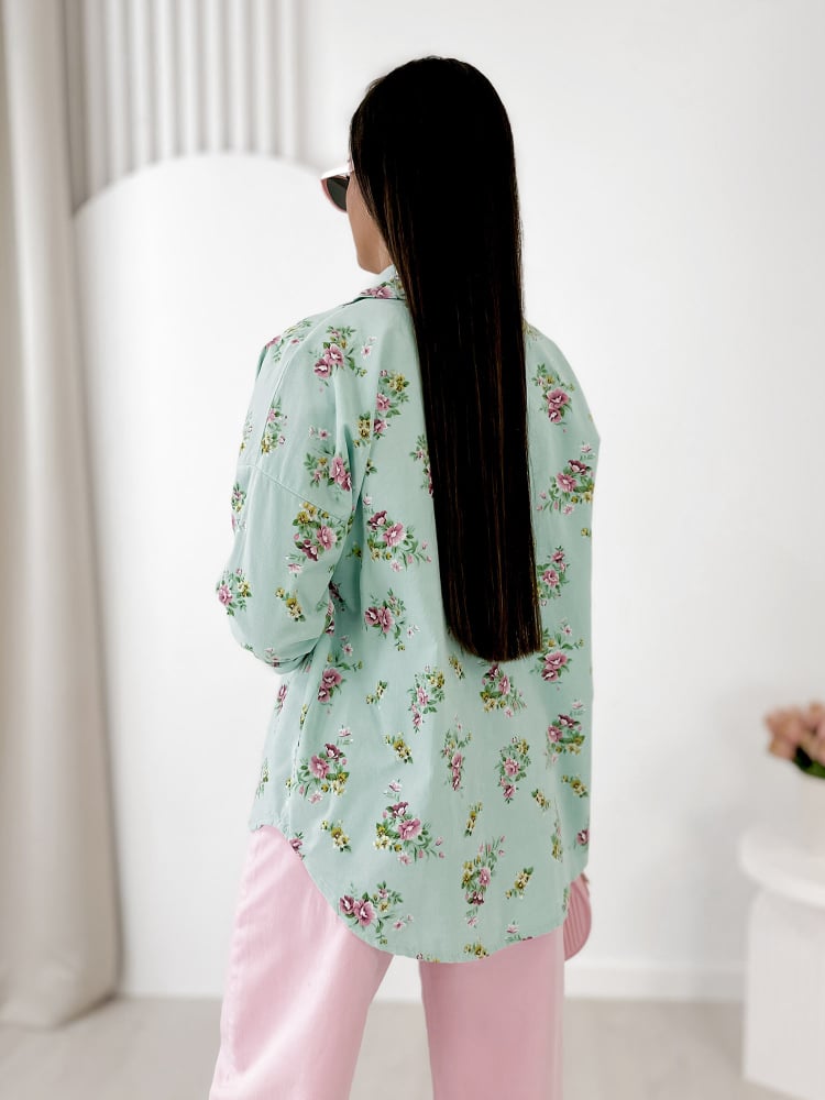 KOSZULA SZTRUKSOWA GARDINI MIĘTOWA