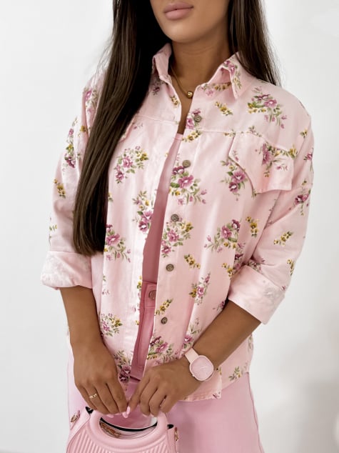 KOSZULA SZTRUKSOWA GARDINI PUDROWY RÓŻ