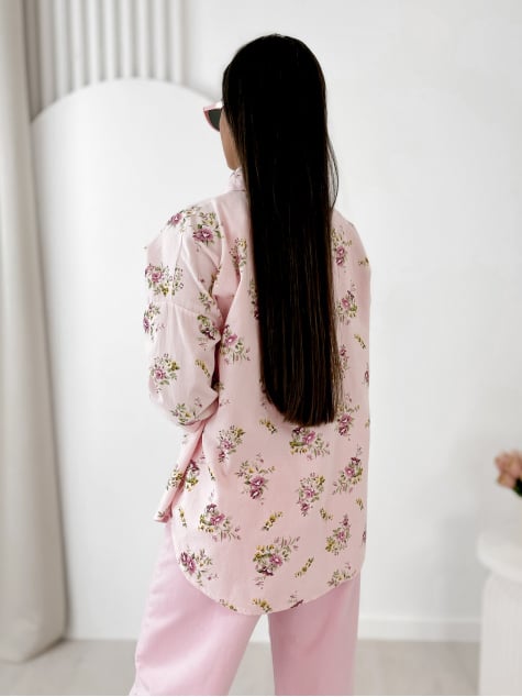 KOSZULA SZTRUKSOWA GARDINI PUDROWY RÓŻ