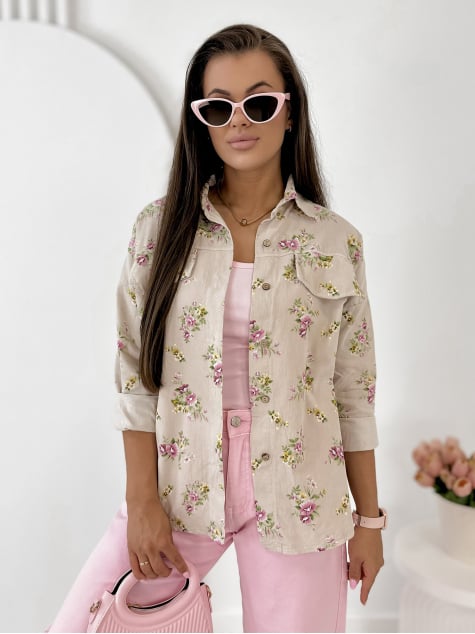 KOSZULA SZTRUKSOWA GARDINI BEŻOWA