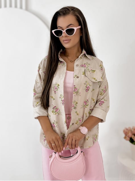 KOSZULA SZTRUKSOWA GARDINI BEŻOWA