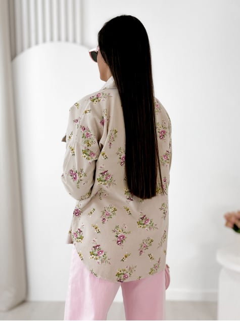 KOSZULA SZTRUKSOWA GARDINI BEŻOWA