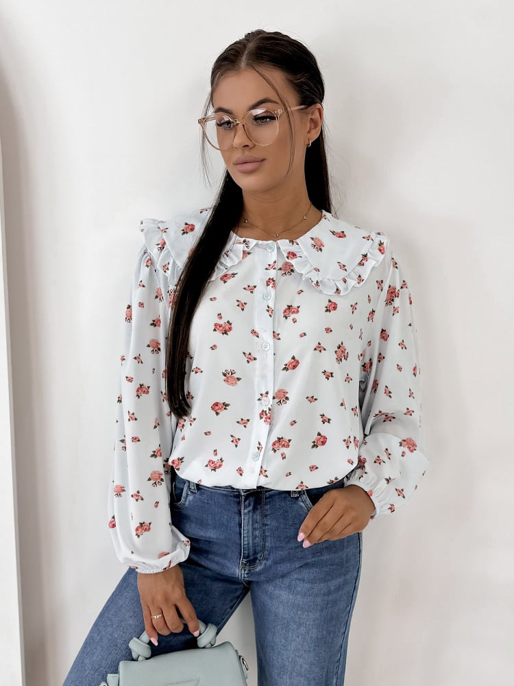 KOSZULA GIVERNY BŁĘKITNA