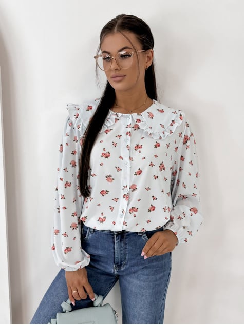 KOSZULA GIVERNY BŁĘKITNA