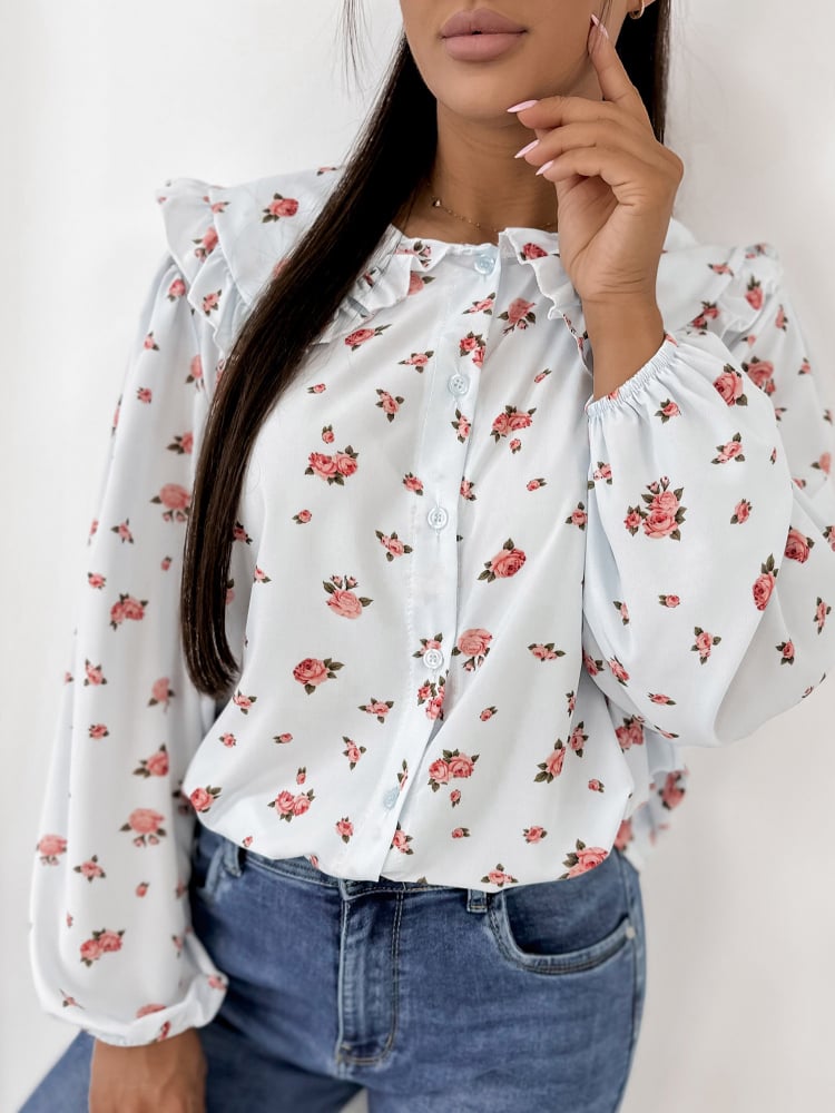 KOSZULA GIVERNY BŁĘKITNA