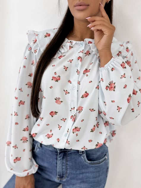 KOSZULA GIVERNY BŁĘKITNA