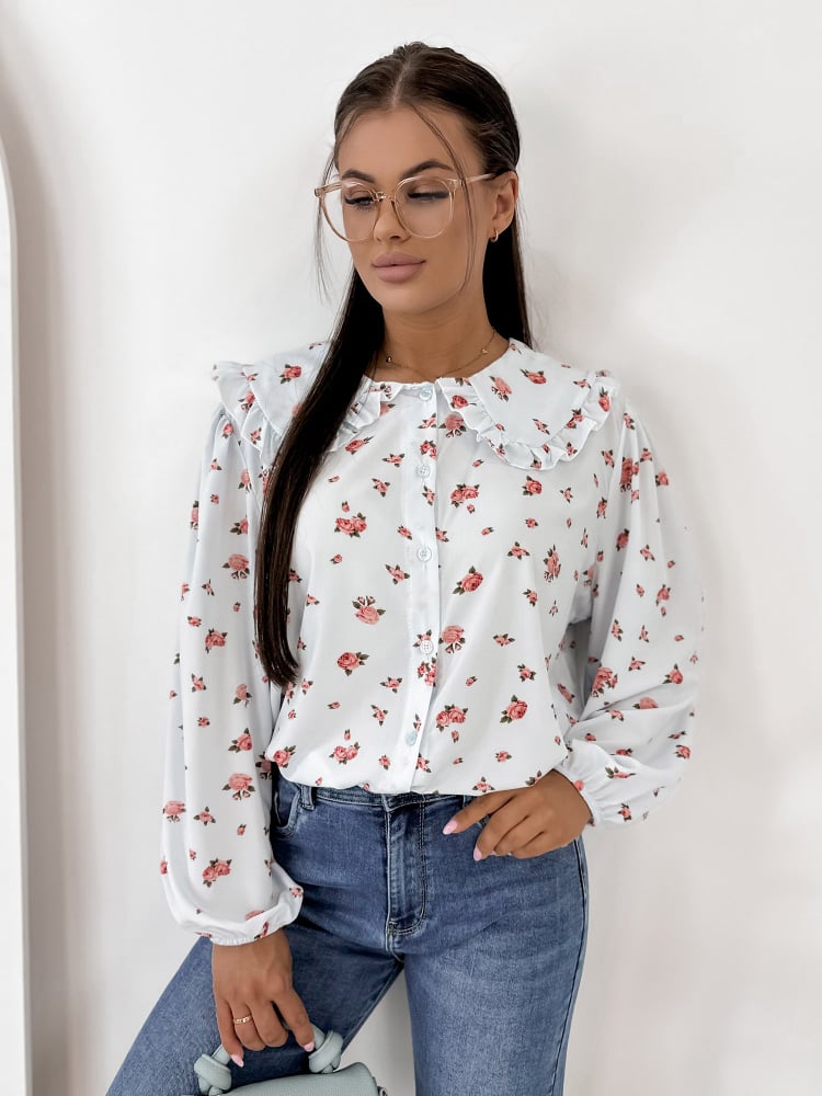 KOSZULA GIVERNY BŁĘKITNA