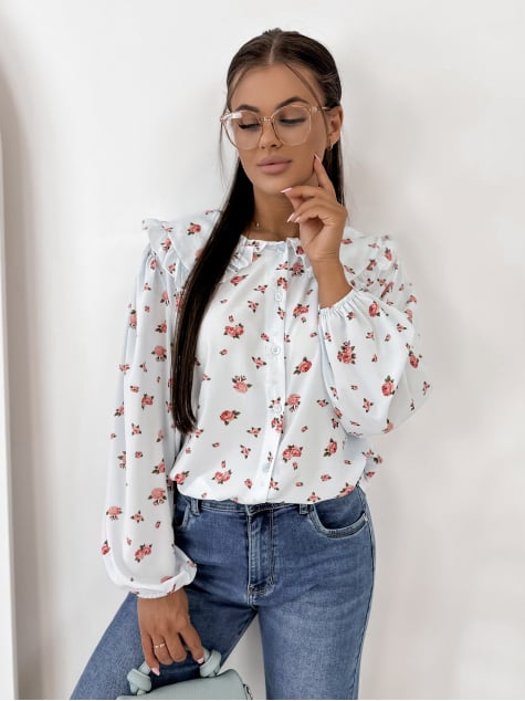 KOSZULA GIVERNY BŁĘKITNA