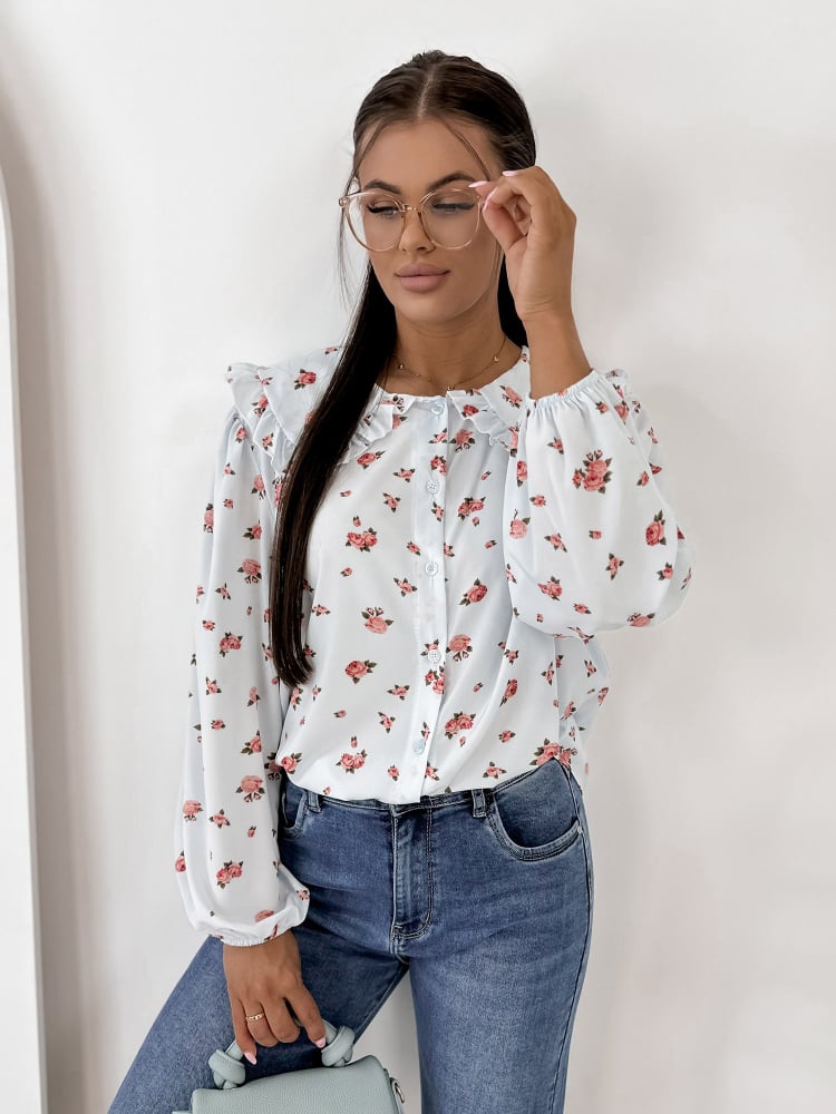 KOSZULA GIVERNY BŁĘKITNA