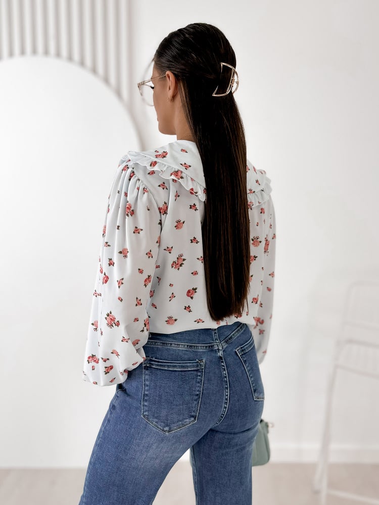 KOSZULA GIVERNY BŁĘKITNA