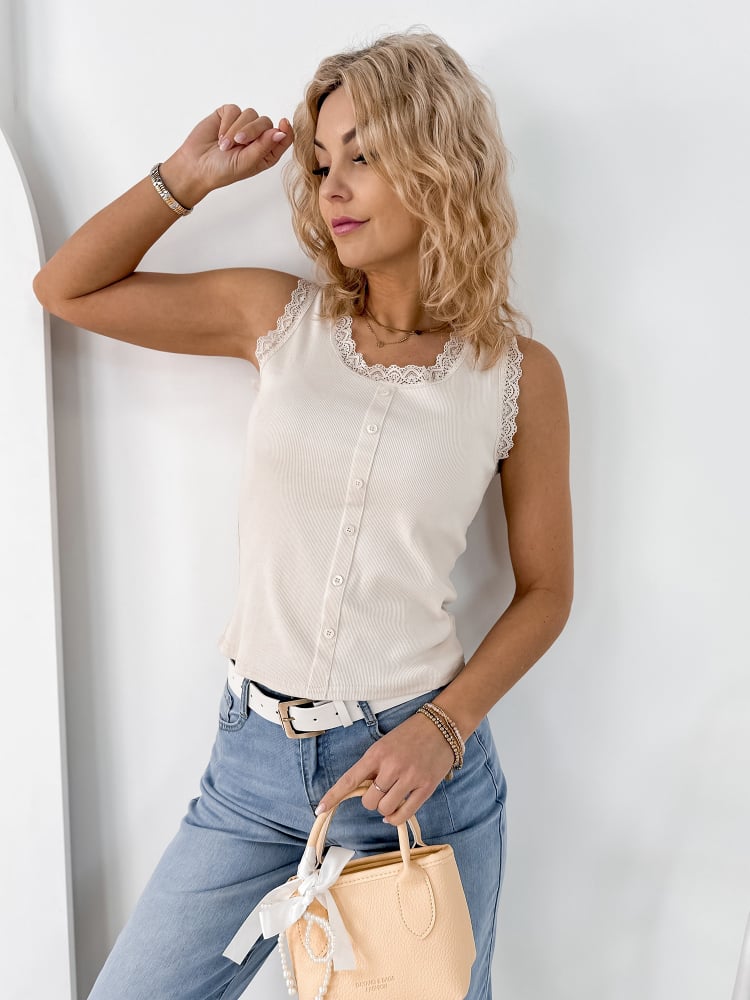 BLUZKA FLORIADE BEŻOWA