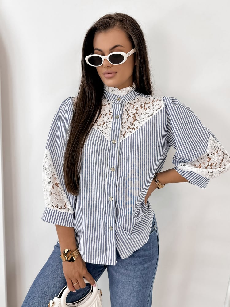 KOSZULA GOVIN NIEBIESKA