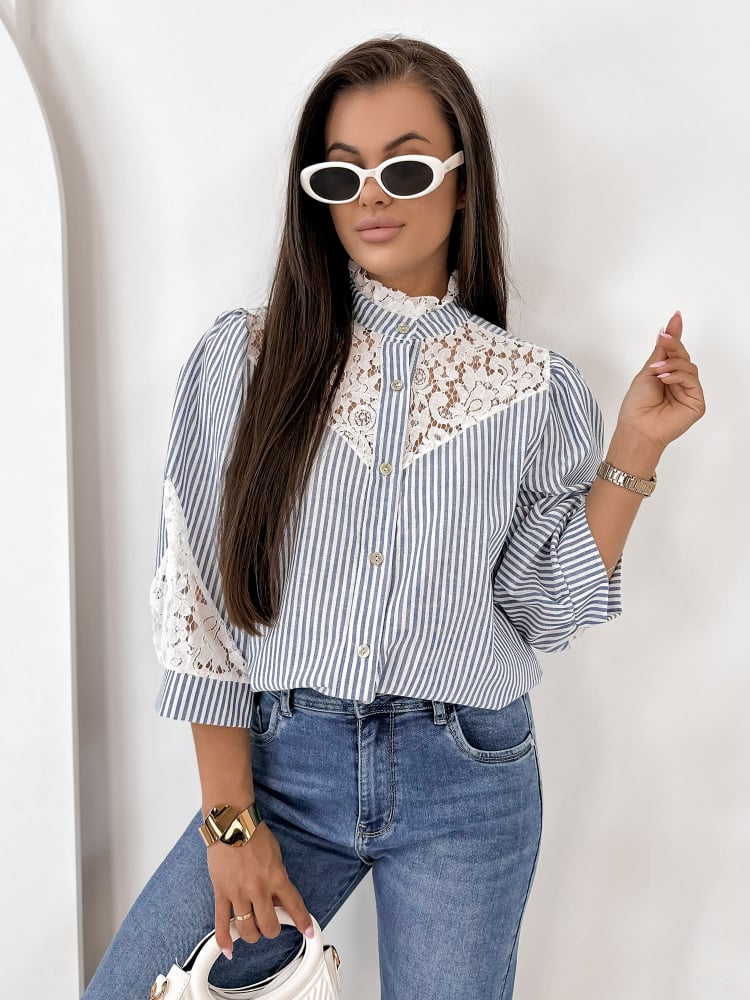 KOSZULA GOVIN NIEBIESKA