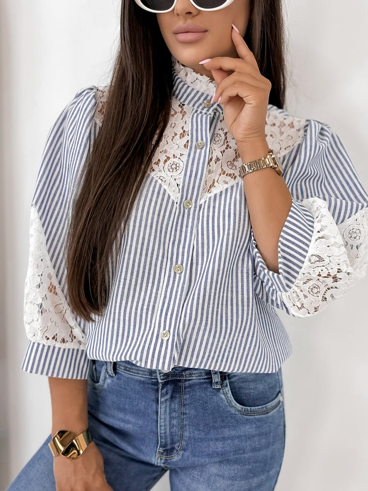 KOSZULA GOVIN NIEBIESKA