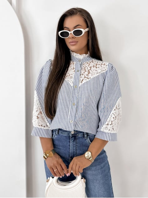 KOSZULA GOVIN NIEBIESKA