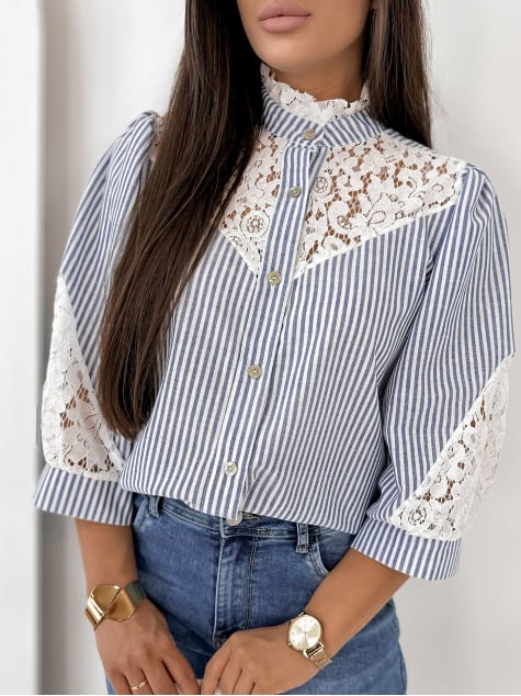 KOSZULA GOVIN NIEBIESKA