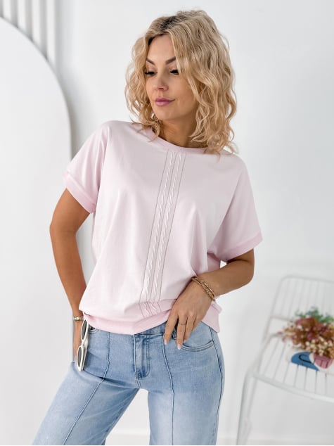 BLUZKA TIVOLI PUDROWY RÓŻ