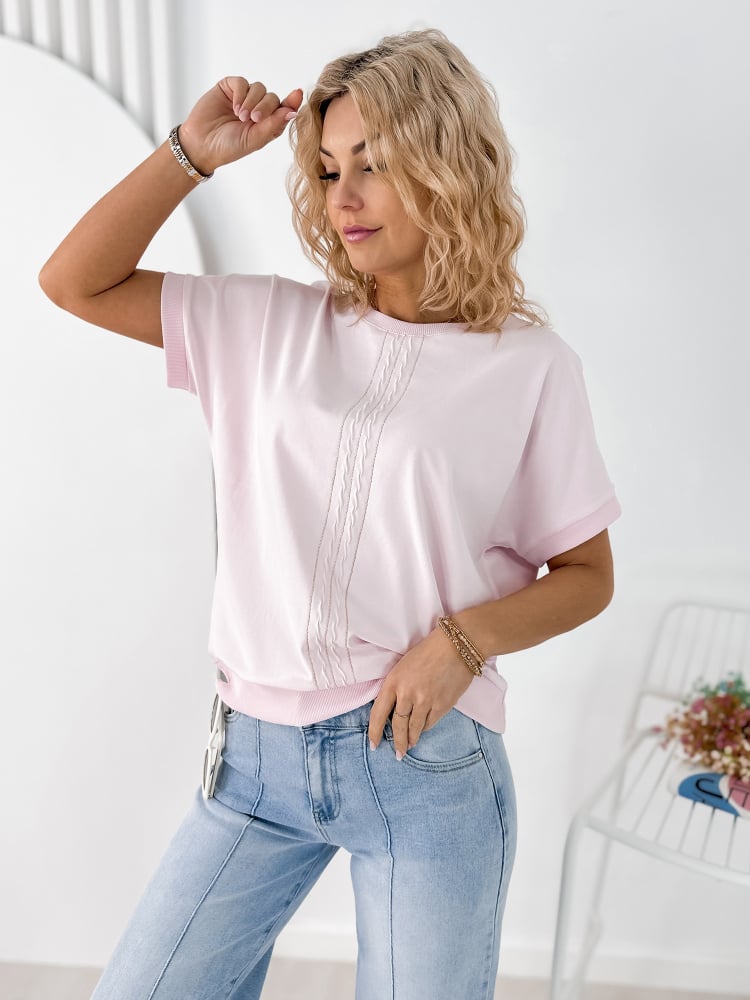 BLUZKA TIVOLI PUDROWY RÓŻ