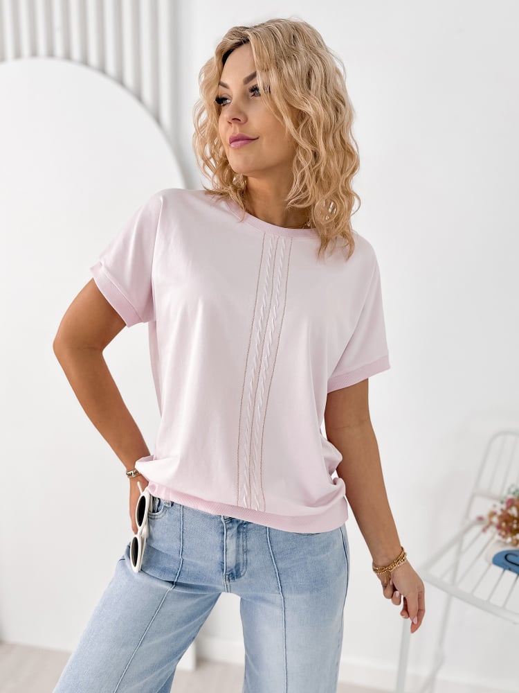 BLUZKA TIVOLI PUDROWY RÓŻ