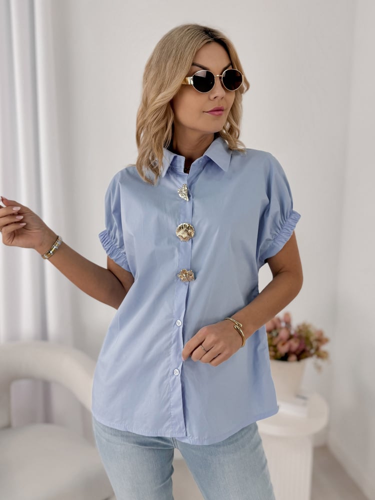 KOSZULA CUSTO NIEBIESKA