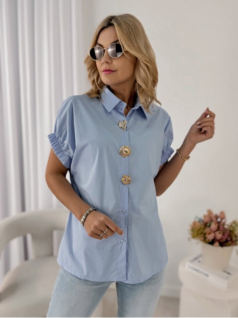 KOSZULA CUSTO NIEBIESKA