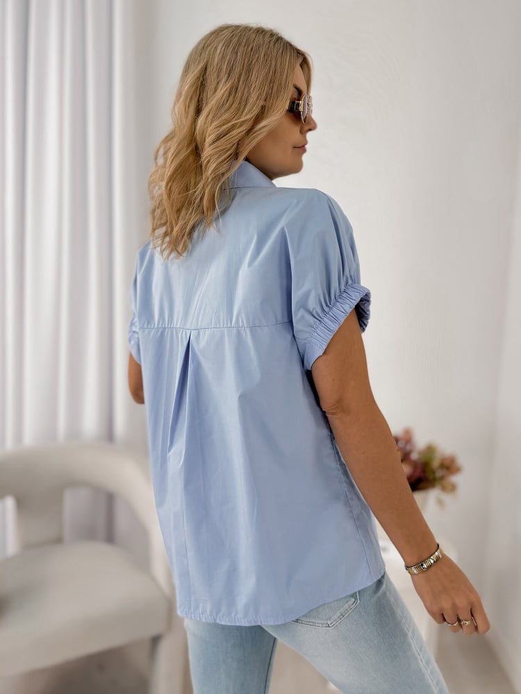 KOSZULA CUSTO NIEBIESKA