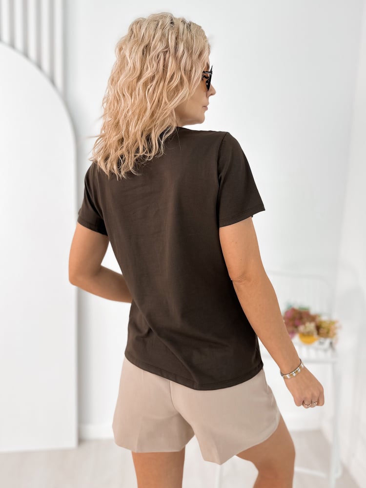 BLUZKA LANGLEY CIEMNOBRĄZOWA