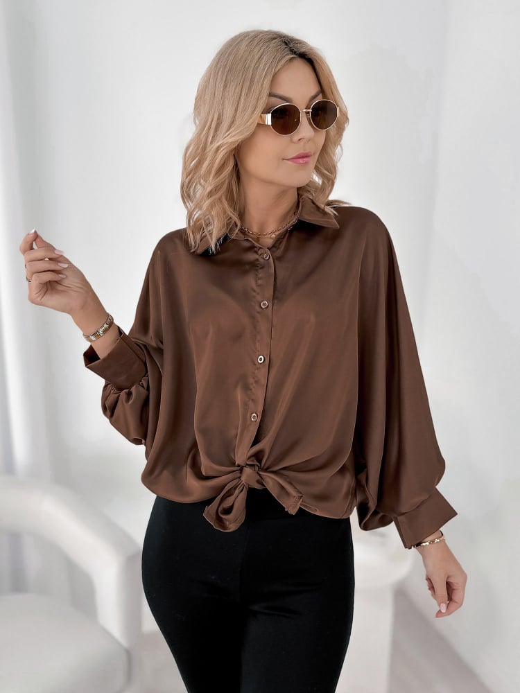 KOSZULA BRISTOL CIEMNOBRĄZOWA