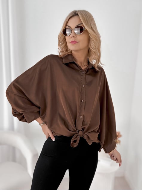 KOSZULA BRISTOL CIEMNOBRĄZOWA