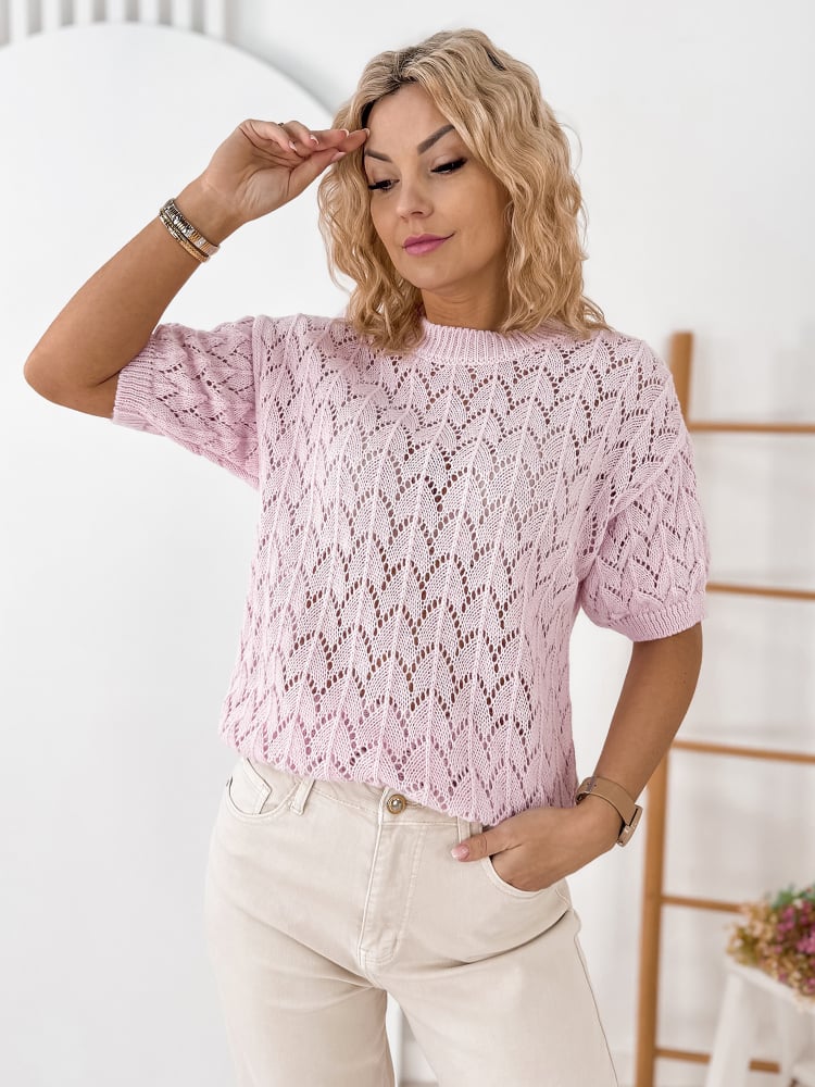 SWETER VESPUCI PUDROWY RÓŻ