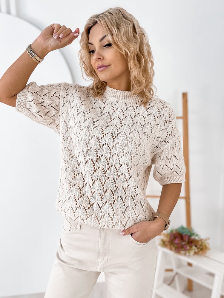 SWETER VESPUCI BEŻOWY