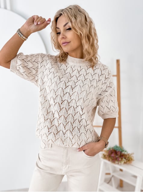 SWETER VESPUCI BEŻOWY