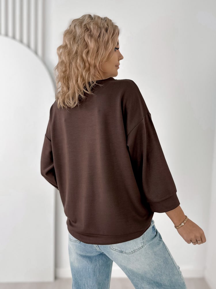 BLUZKA ALCAZAR BRĄZOWA