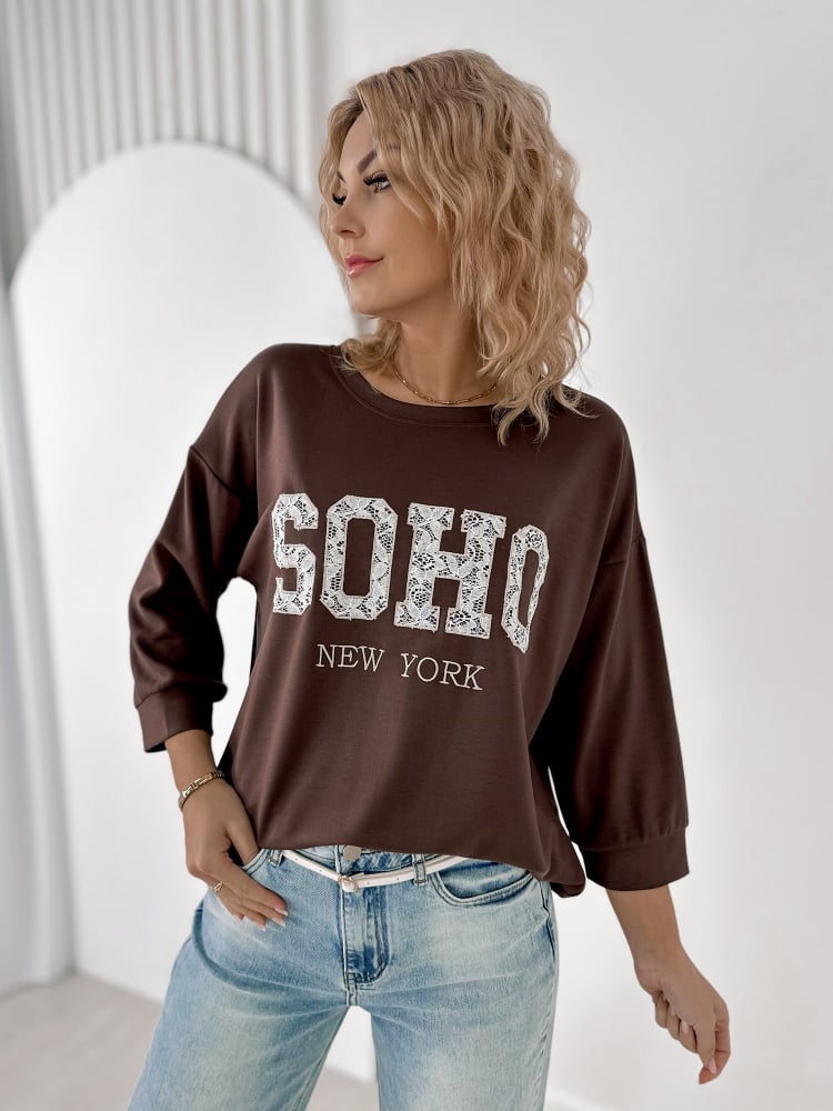 BLUZKA ALCAZAR BRĄZOWA