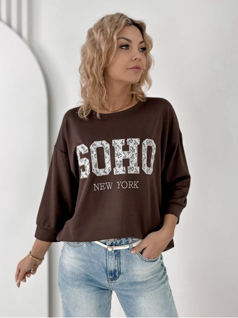 BLUZKA ALCAZAR BRĄZOWA