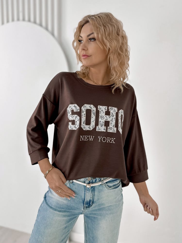 BLUZKA ALCAZAR BRĄZOWA