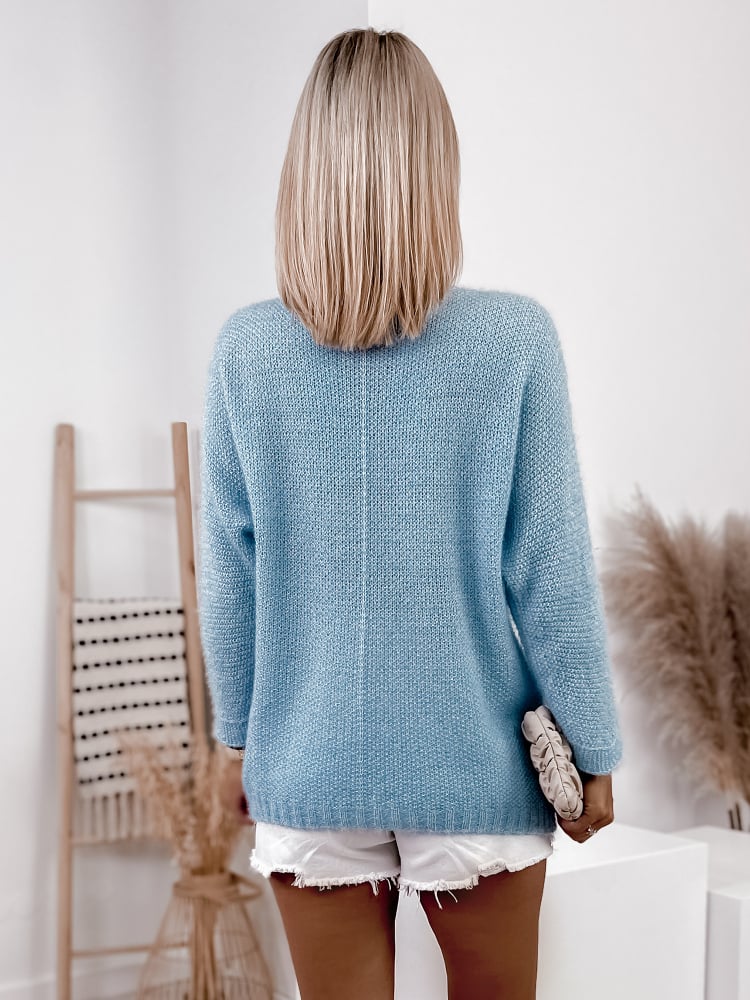 SWETER MARGARET BŁEKITNY
