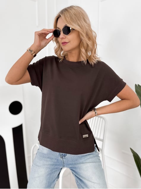 BLUZKA VINGE CIEMNOBRĄZOWA