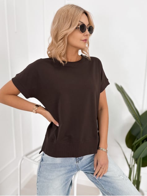 BLUZKA VINGE CIEMNOBRĄZOWA