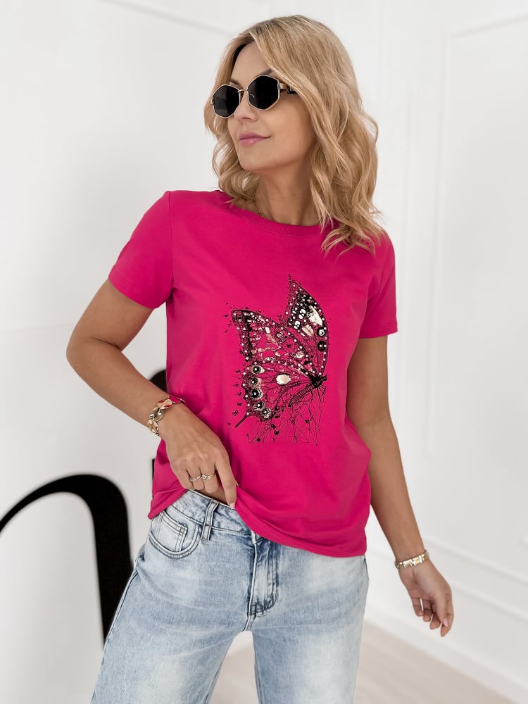 BLUZKA PUEBLO RÓŻOWA