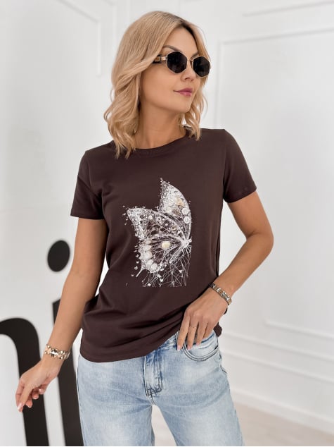 BLUZKA PUEBLO BRĄZOWA